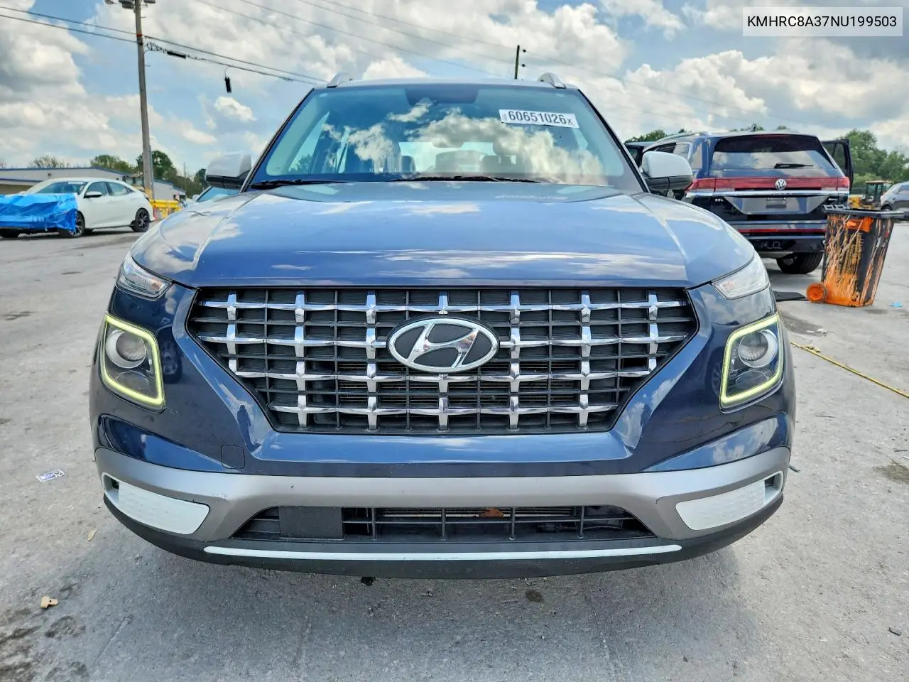 2022 Hyundai Venue Limited VIN: KMHRC8A37NU199503 Lot: 60651026