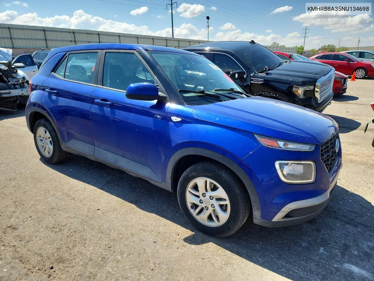 2022 Hyundai Venue Se VIN: KMHRB8A35NU134698 Lot: 61039486