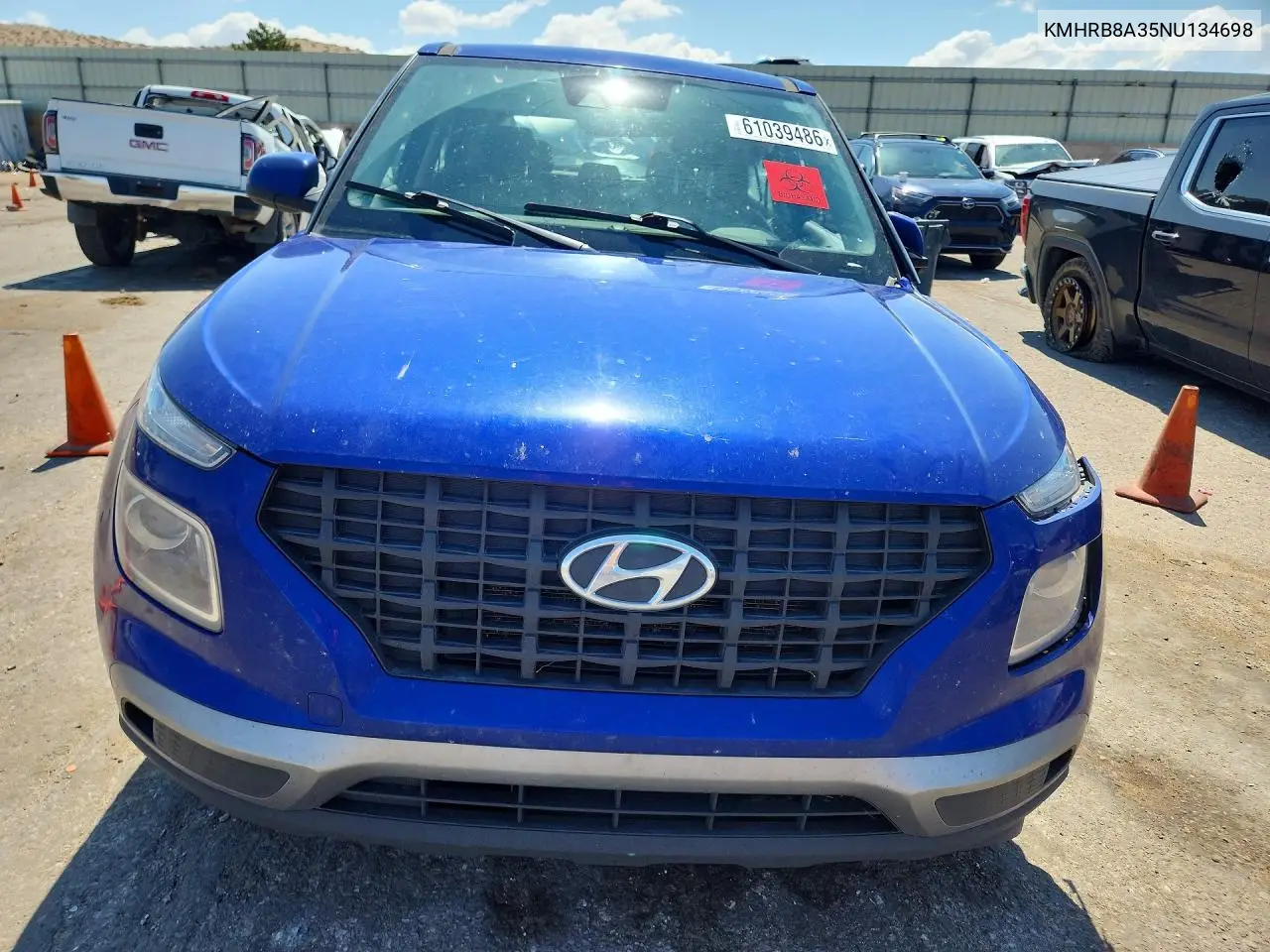 2022 Hyundai Venue Se VIN: KMHRB8A35NU134698 Lot: 61039486