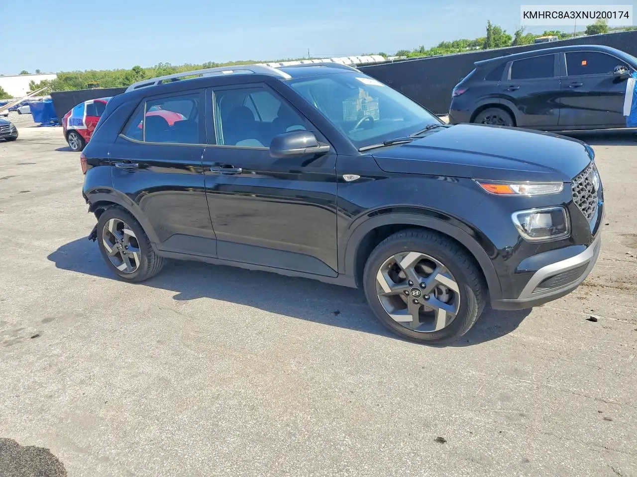 2022 Hyundai Venue Sel VIN: KMHRC8A3XNU200174 Lot: 61045796