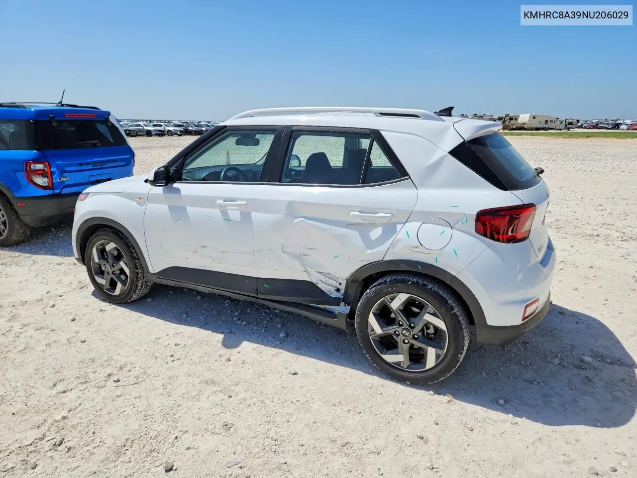 2022 Hyundai Venue Sel VIN: KMHRC8A39NU206029 Lot: 61610216