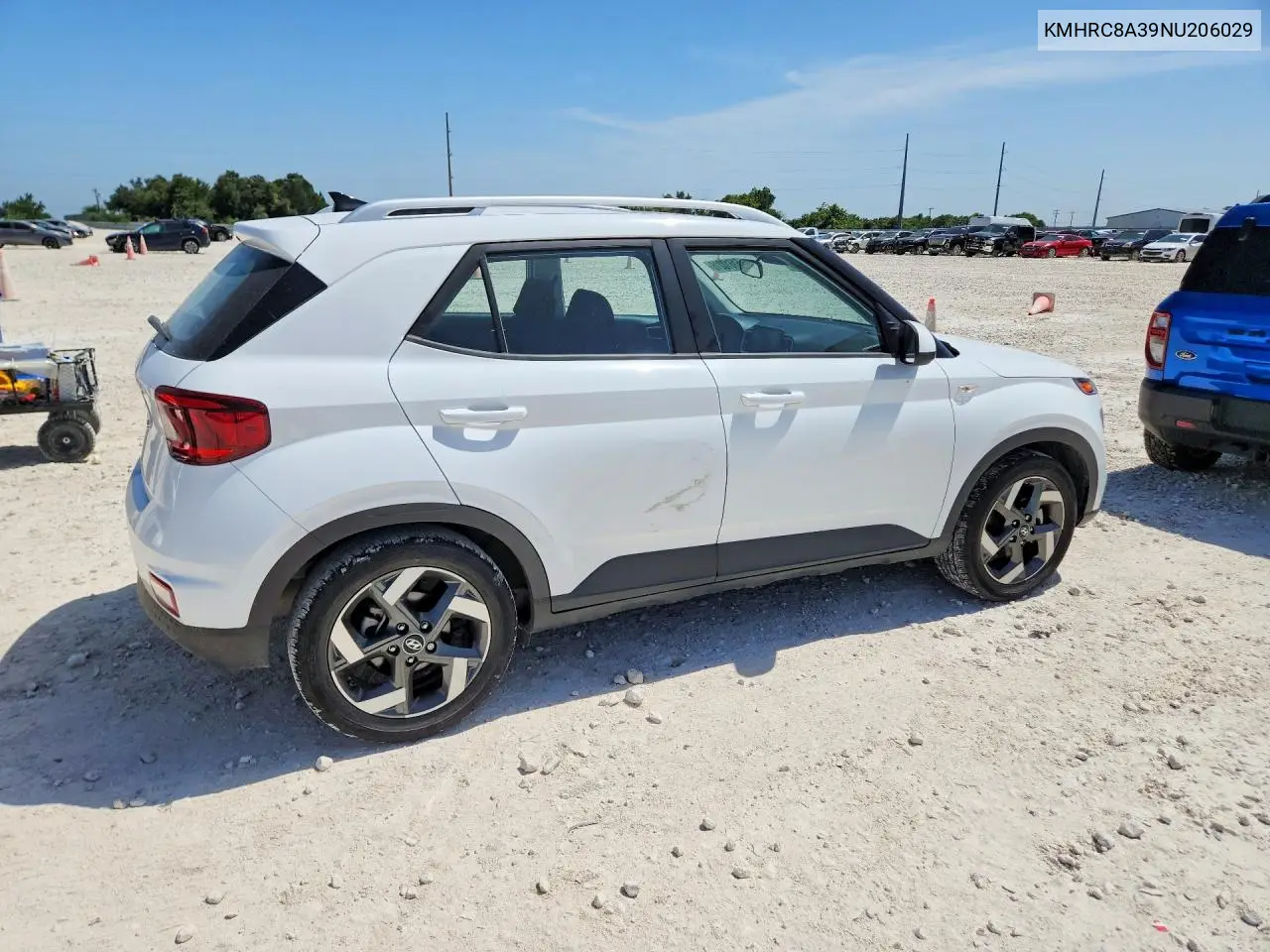 2022 Hyundai Venue Sel VIN: KMHRC8A39NU206029 Lot: 61610216