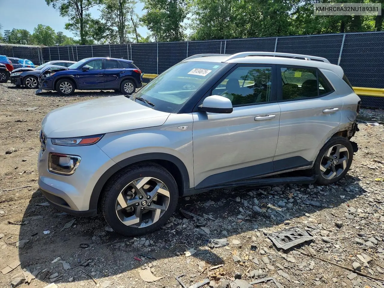 2022 Hyundai Venue Sel VIN: KMHRC8A32NU189381 Lot: 79134675