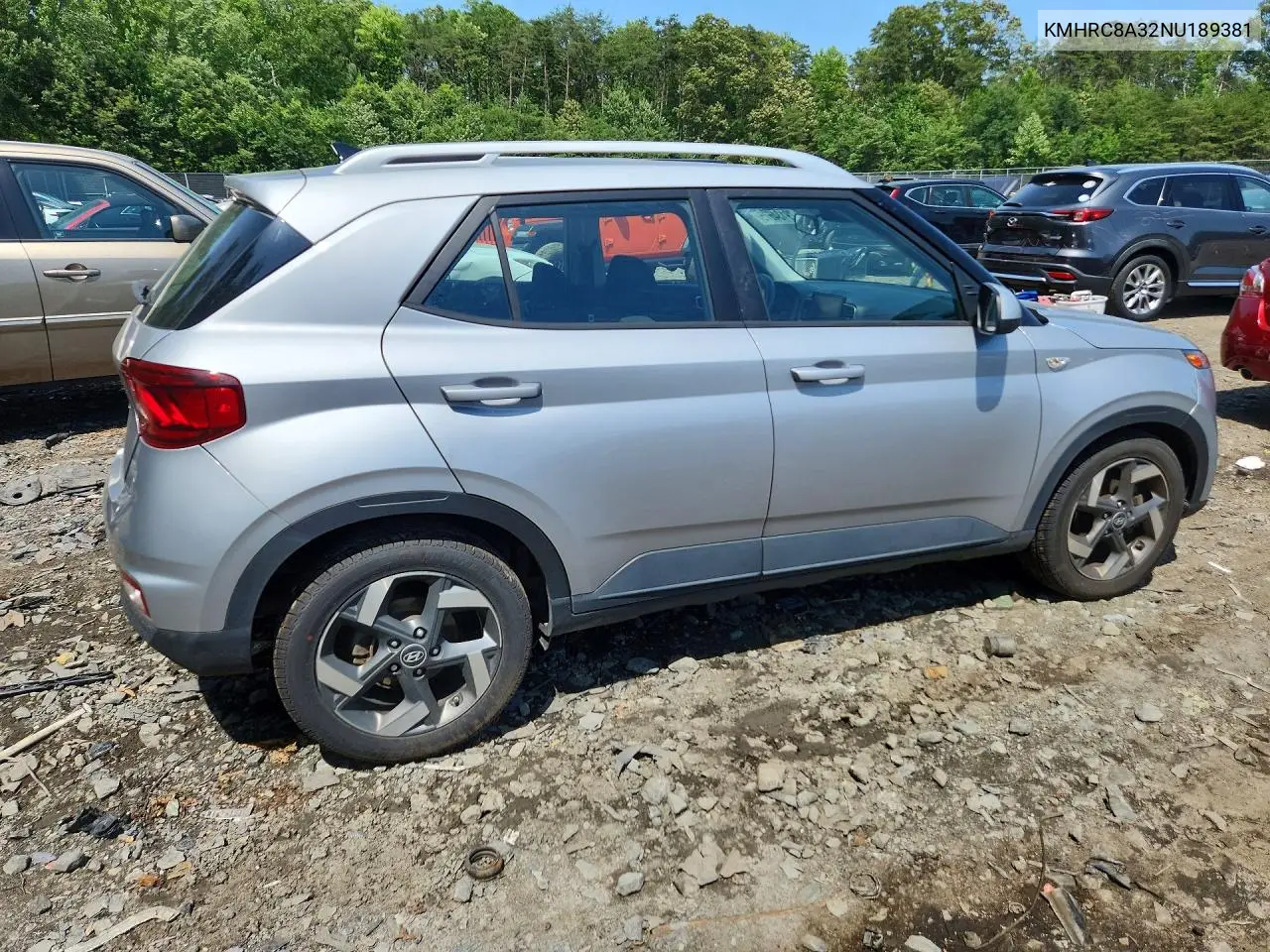 2022 Hyundai Venue Sel VIN: KMHRC8A32NU189381 Lot: 79134675