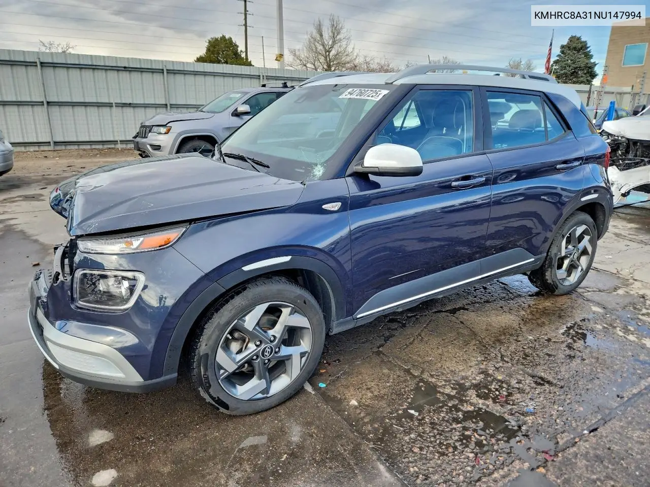 KMHRC8A31NU147994 2022 Hyundai Venue Limited