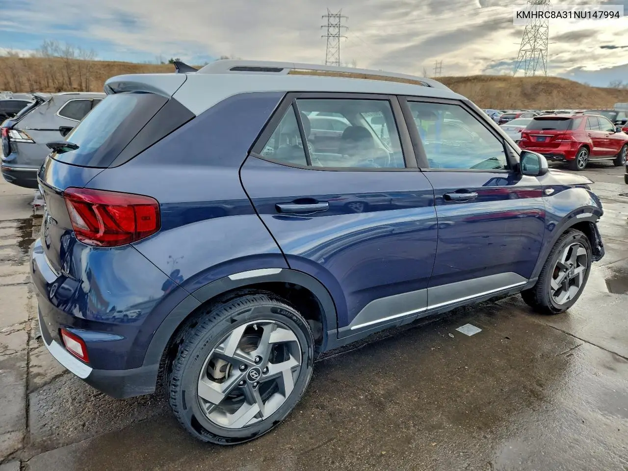 KMHRC8A31NU147994 2022 Hyundai Venue Limited