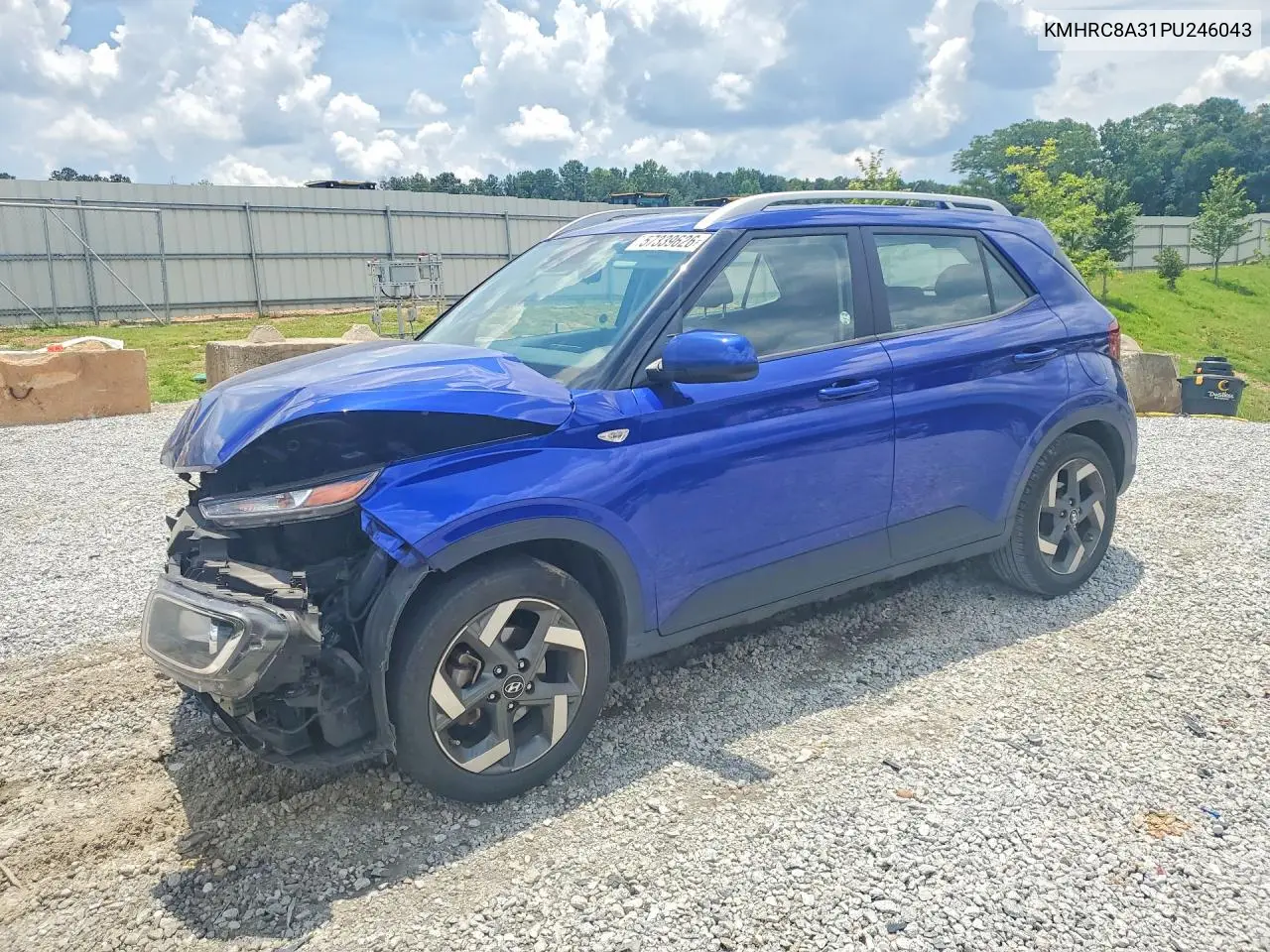 2023 Hyundai Venue Sel VIN: KMHRC8A31PU246043 Lot: 57339626