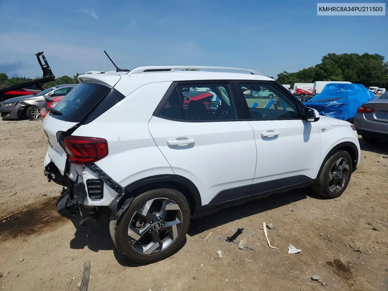 2023 Hyundai Venue Sel VIN: KMHRC8A34PU211500 Lot: 58624826