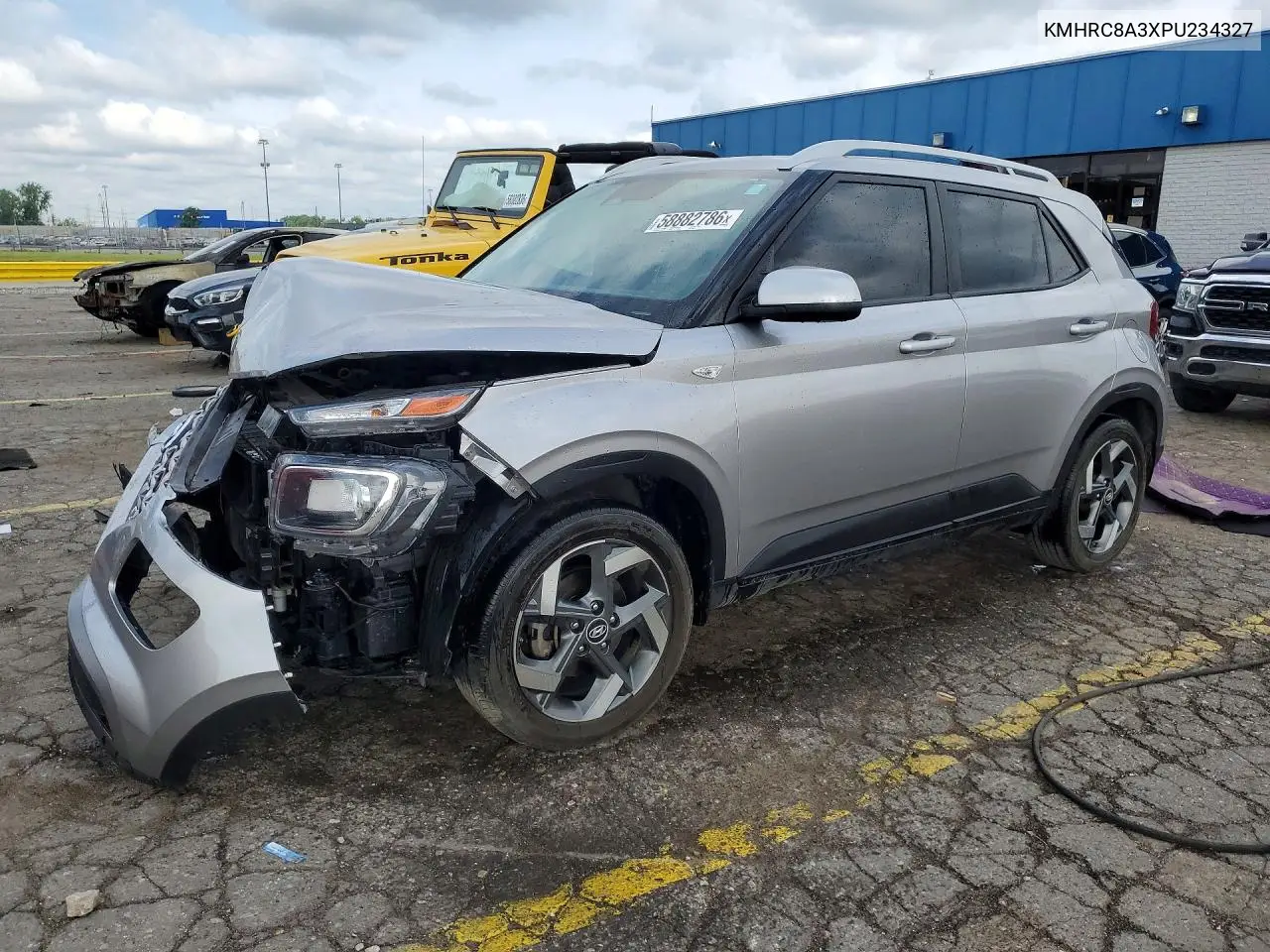 2023 Hyundai Venue Sel VIN: KMHRC8A3XPU234327 Lot: 58882786