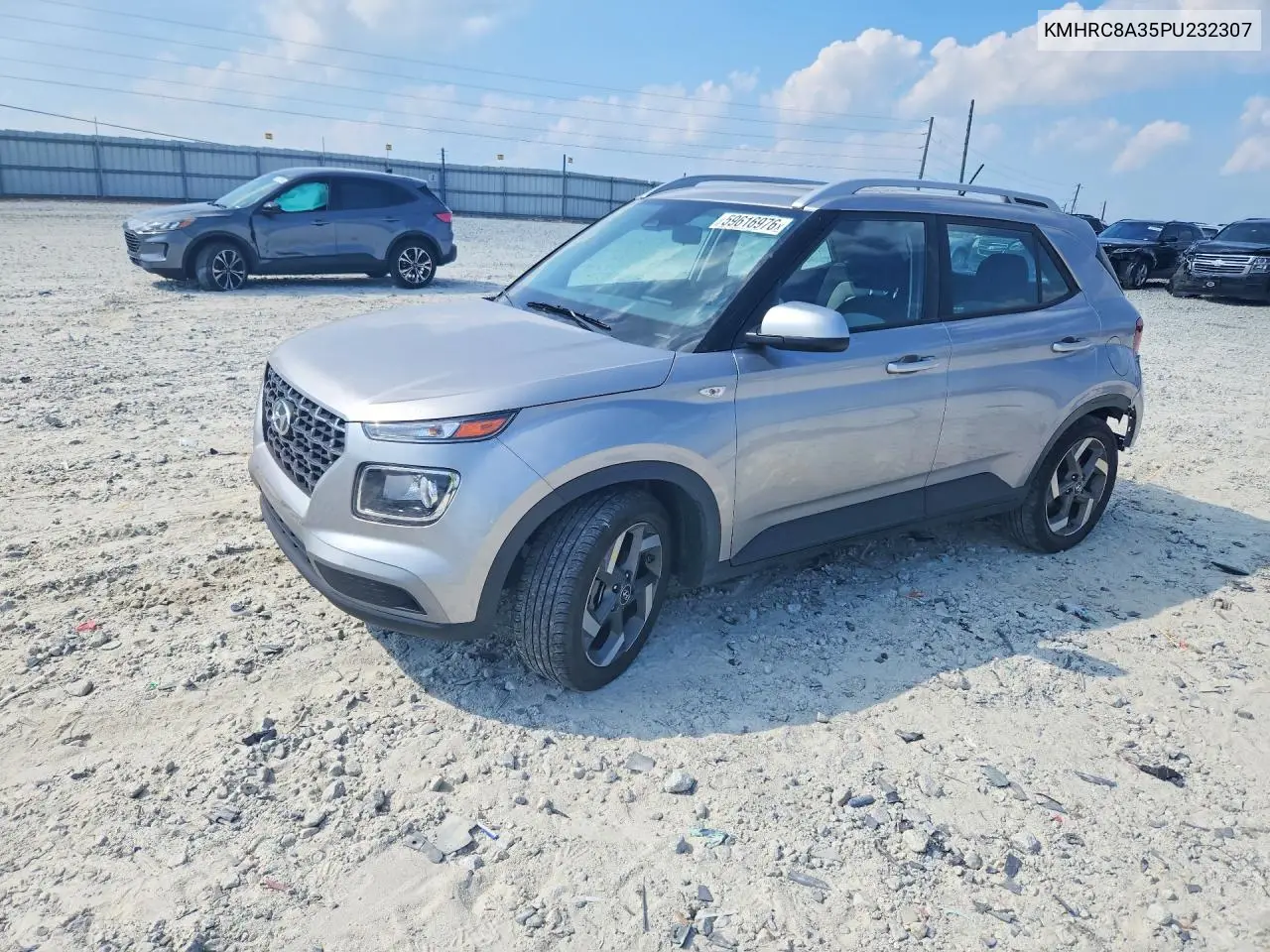 2023 Hyundai Venue Sel VIN: KMHRC8A35PU232307 Lot: 59616976