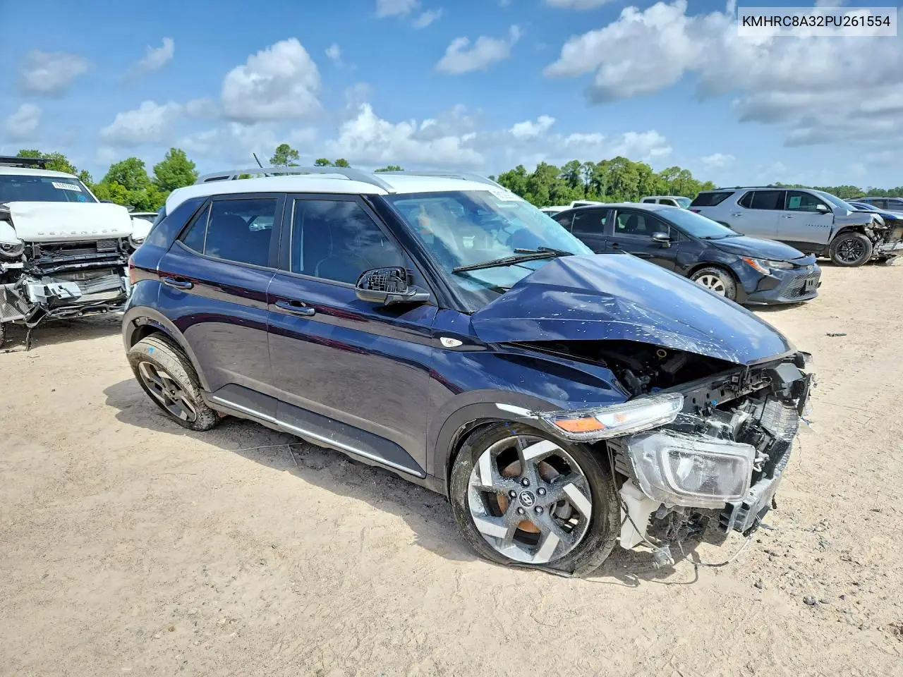 2023 Hyundai Venue Limited VIN: KMHRC8A32PU261554 Lot: 61092676