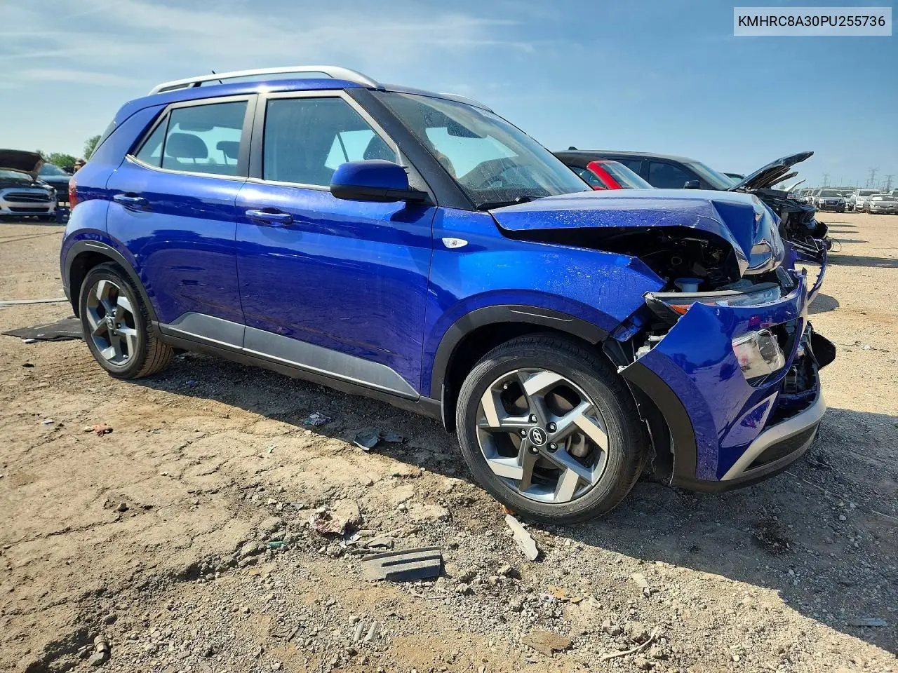2023 Hyundai Venue Sel VIN: KMHRC8A30PU255736 Lot: 74513165