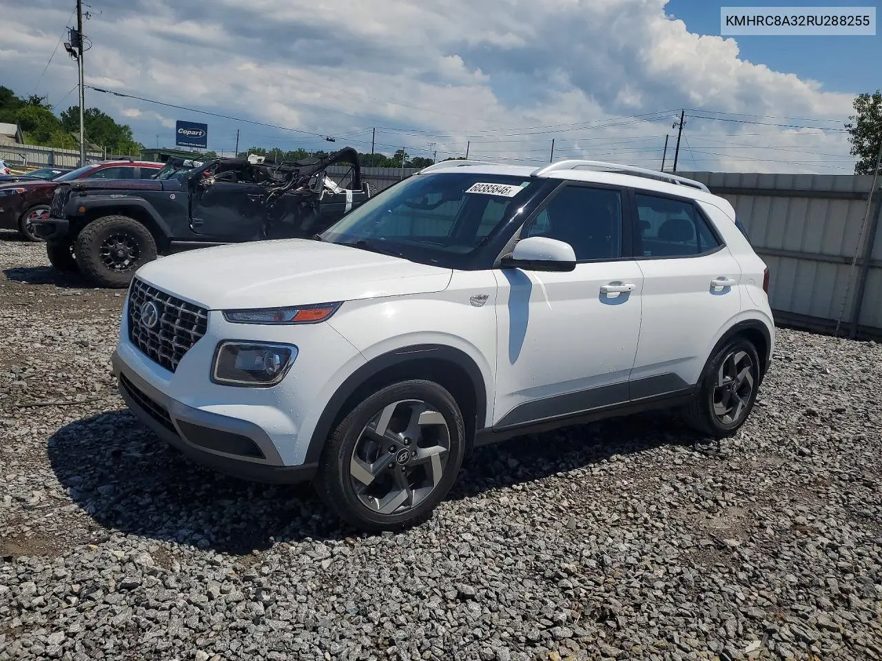 2024 Hyundai Venue VIN: KMHRC8A32RU288255 Lot: 60385846