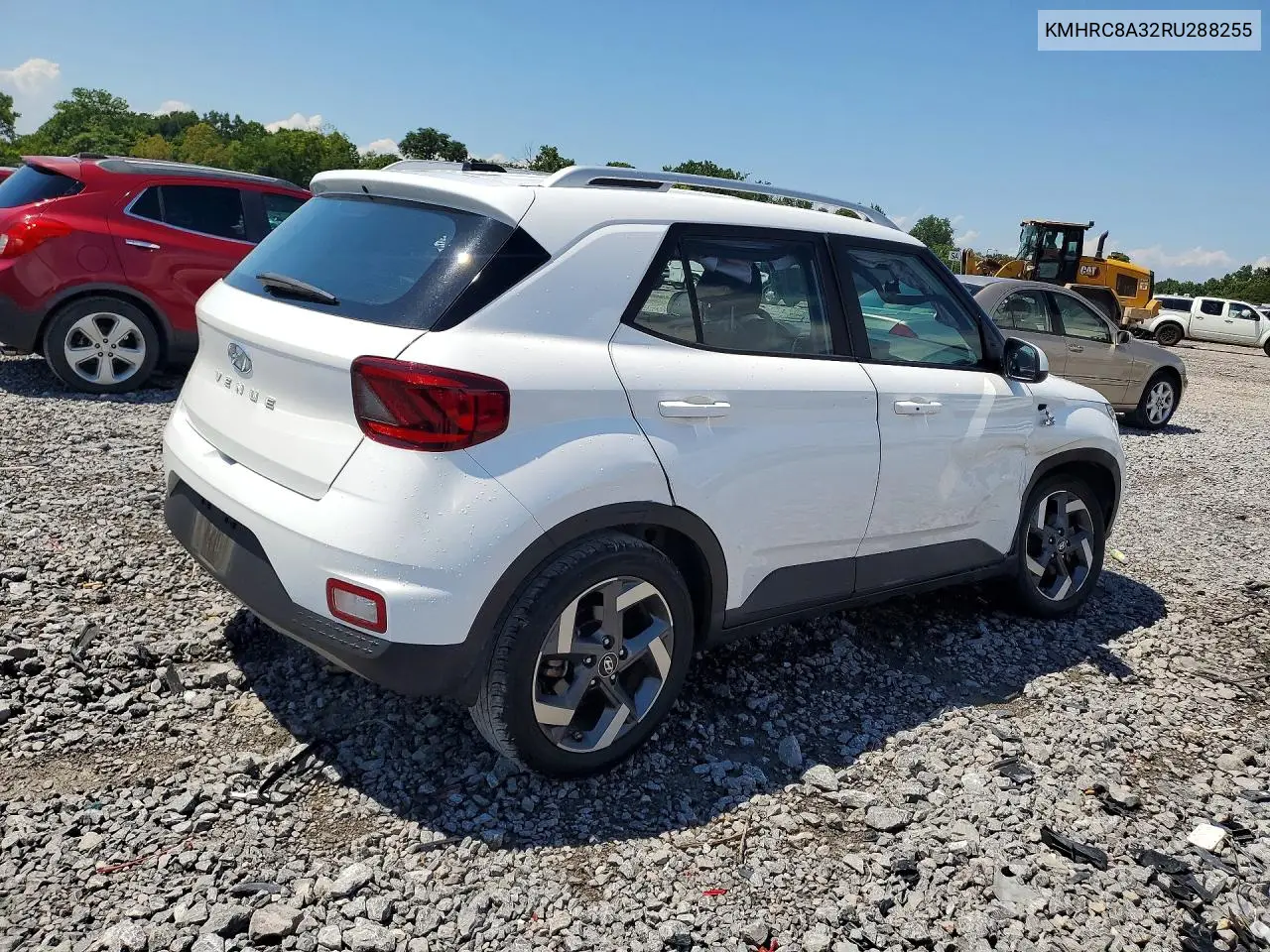 2024 Hyundai Venue VIN: KMHRC8A32RU288255 Lot: 60385846