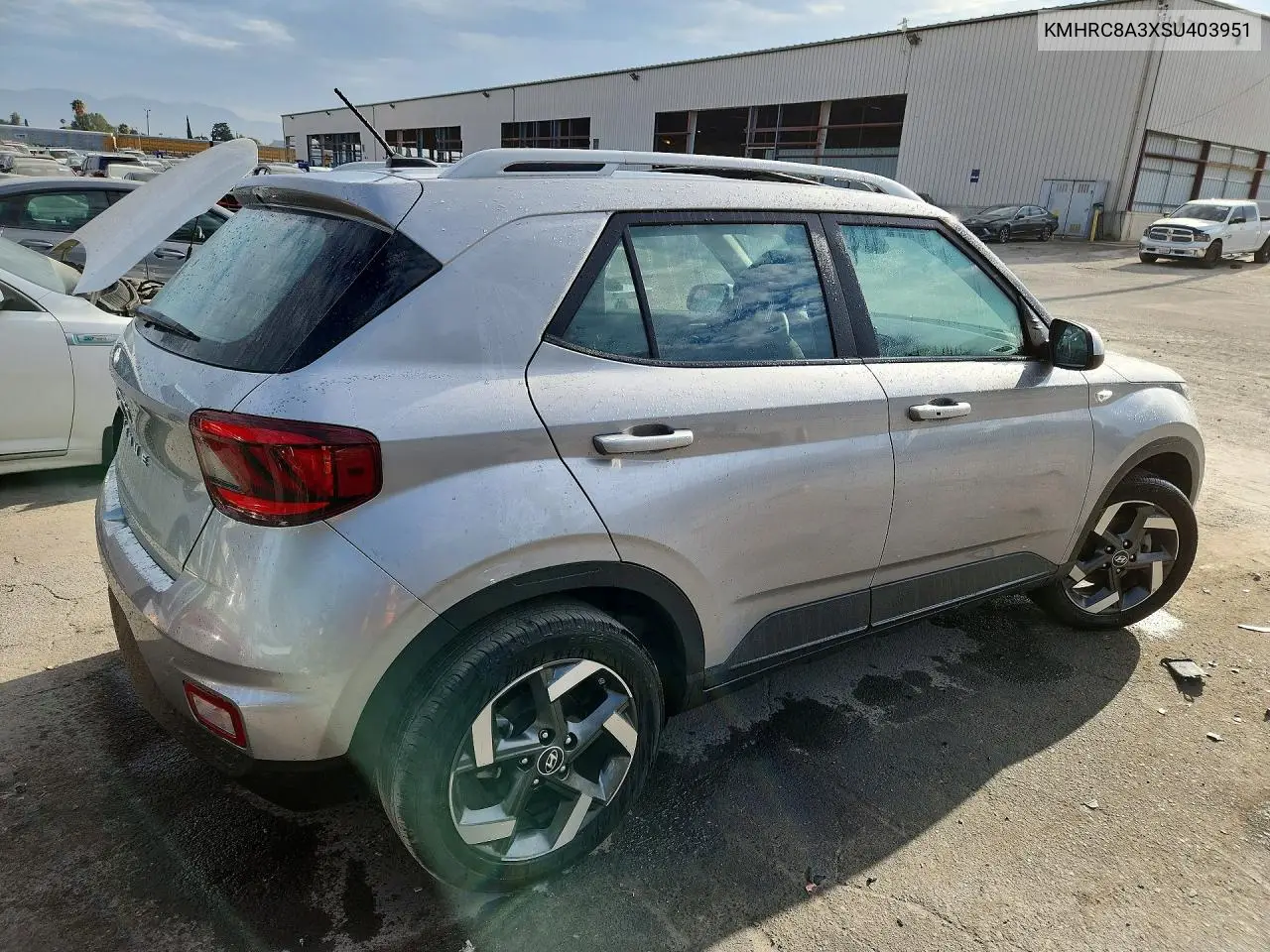 2025 Hyundai Venue Sel VIN: KMHRC8A3XSU403951 Lot: 60636166