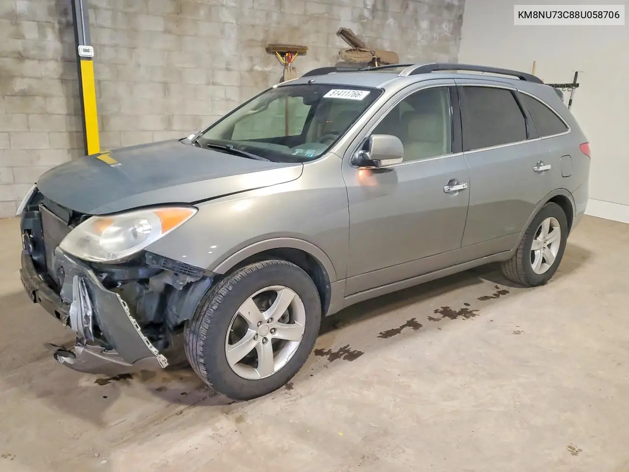 2008 Hyundai Veracruz Gls VIN: KM8NU73C88U058706 Lot: 51411766