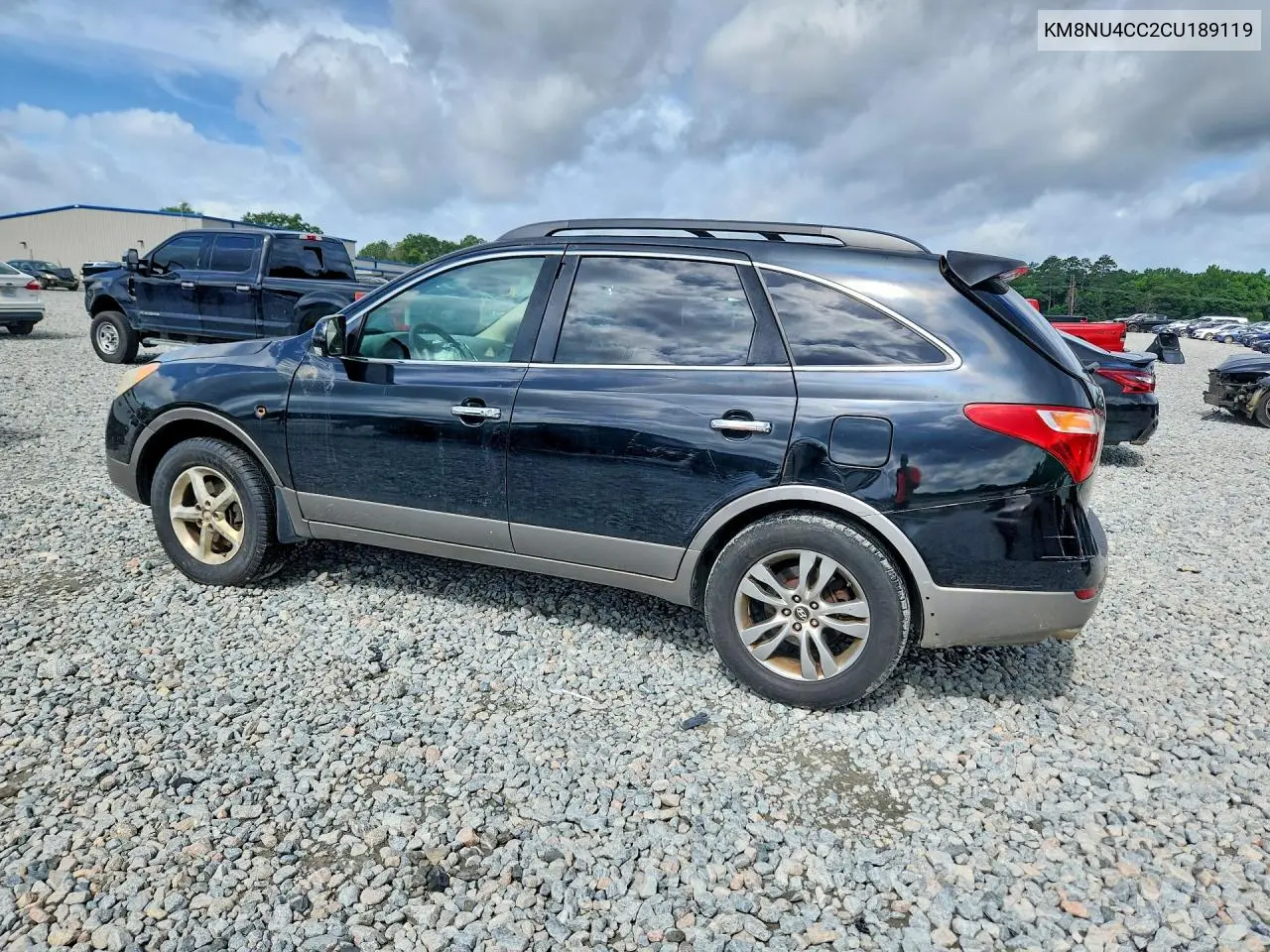 2012 Hyundai Veracruz Limited VIN: KM8NU4CC2CU189119 Lot: 57016876
