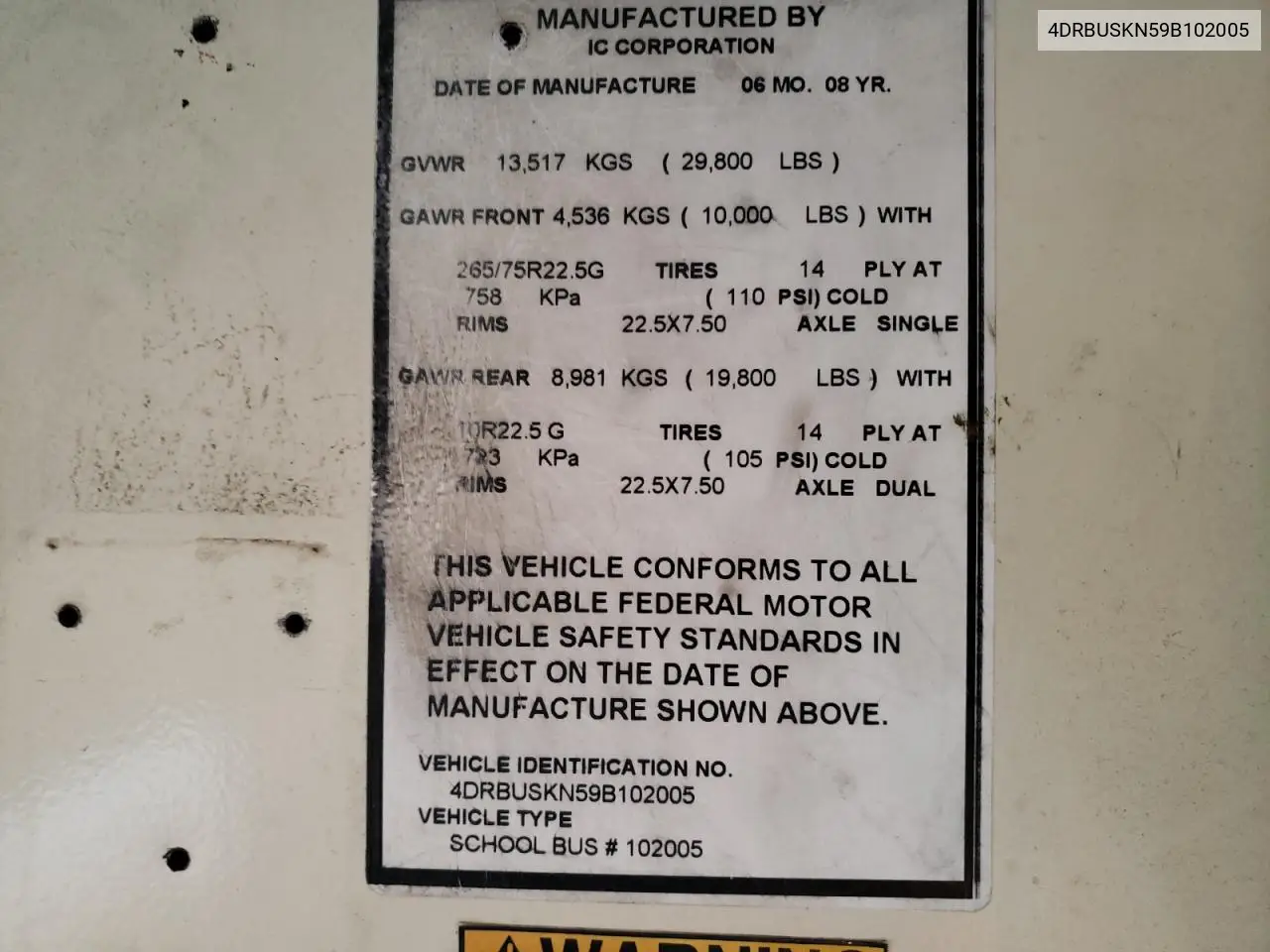 2009 Ic Corporation 3000 Ce - School Bus VIN: 4DRBUSKN59B102005 Lot: 87116925