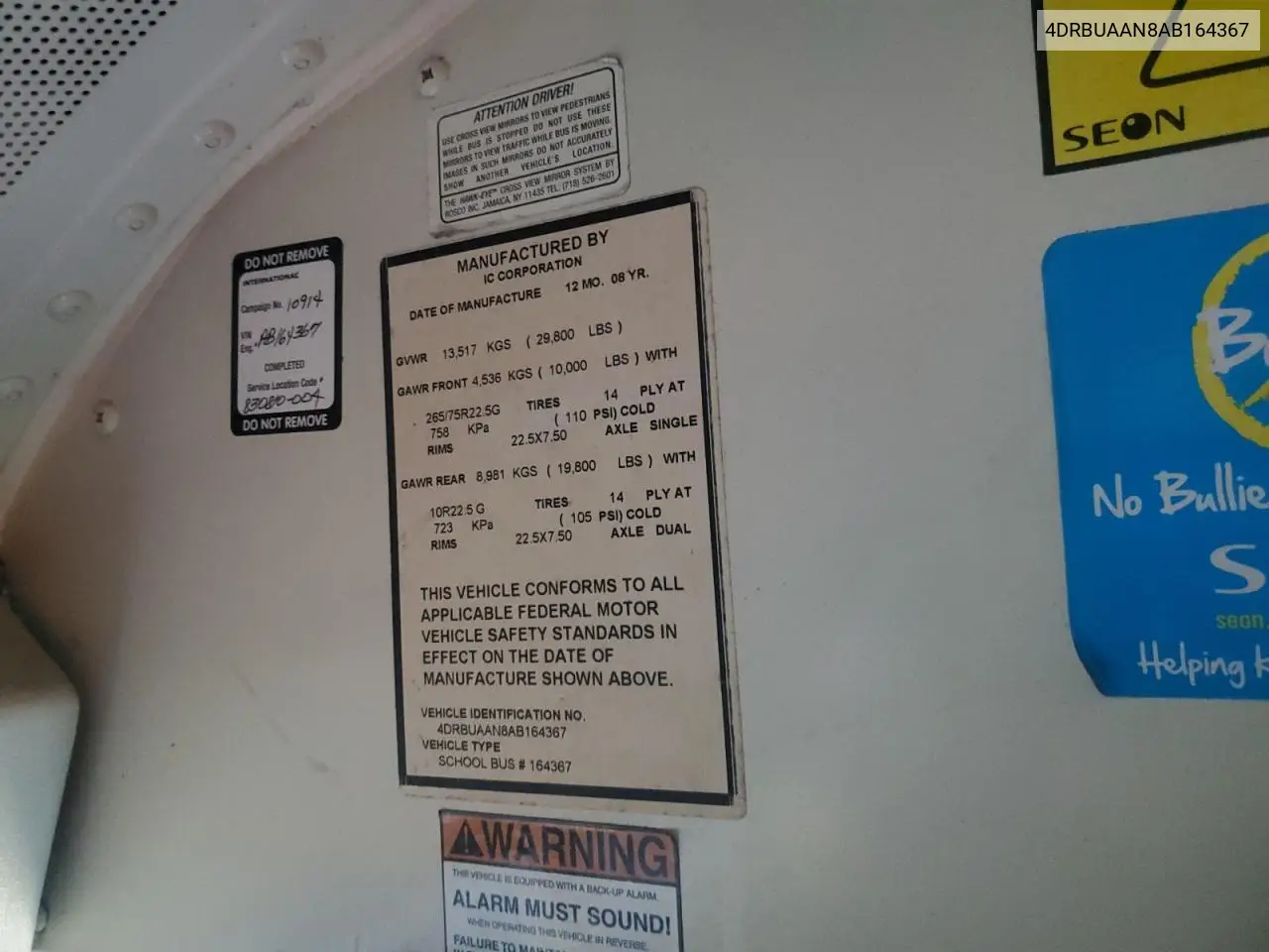 2010 Ic Corporation Ce Series School - School Bus VIN: 4DRBUAAN8AB164367 Lot: 86339885