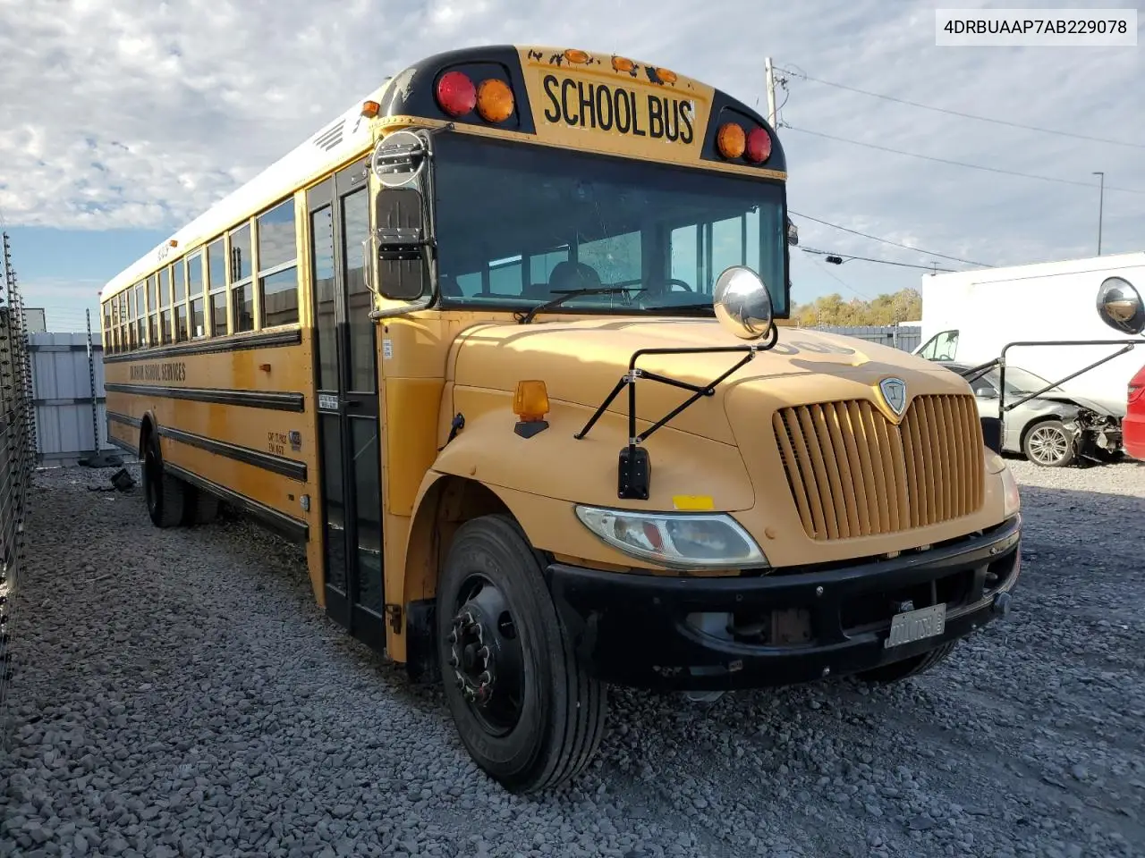 2010 Ic Bus Pb105 School Bus VIN: 4DRBUAAP7AB229078 Lot: 92138315