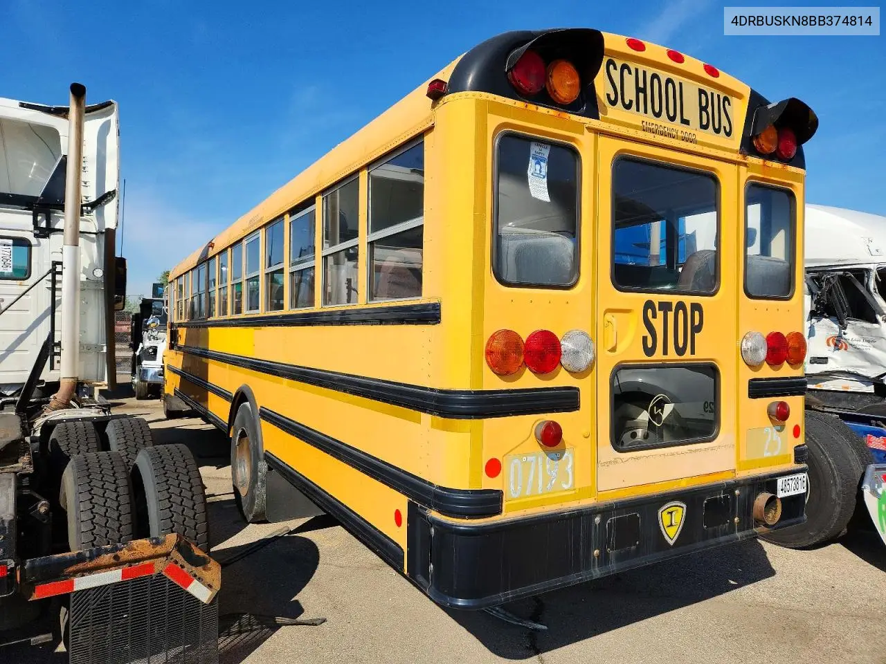 2011 Ic Corporation Ce Series School - School Bus VIN: 4DRBUSKN8BB374814 Lot: 48573816