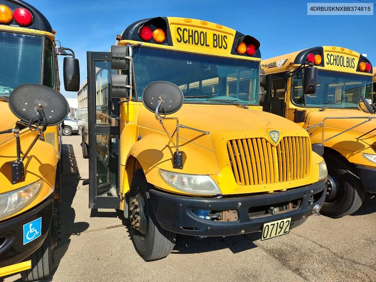 2011 Ic Corporation Ce Series School - School Bus VIN: 4DRBUSKNXBB374815 Lot: 48573996