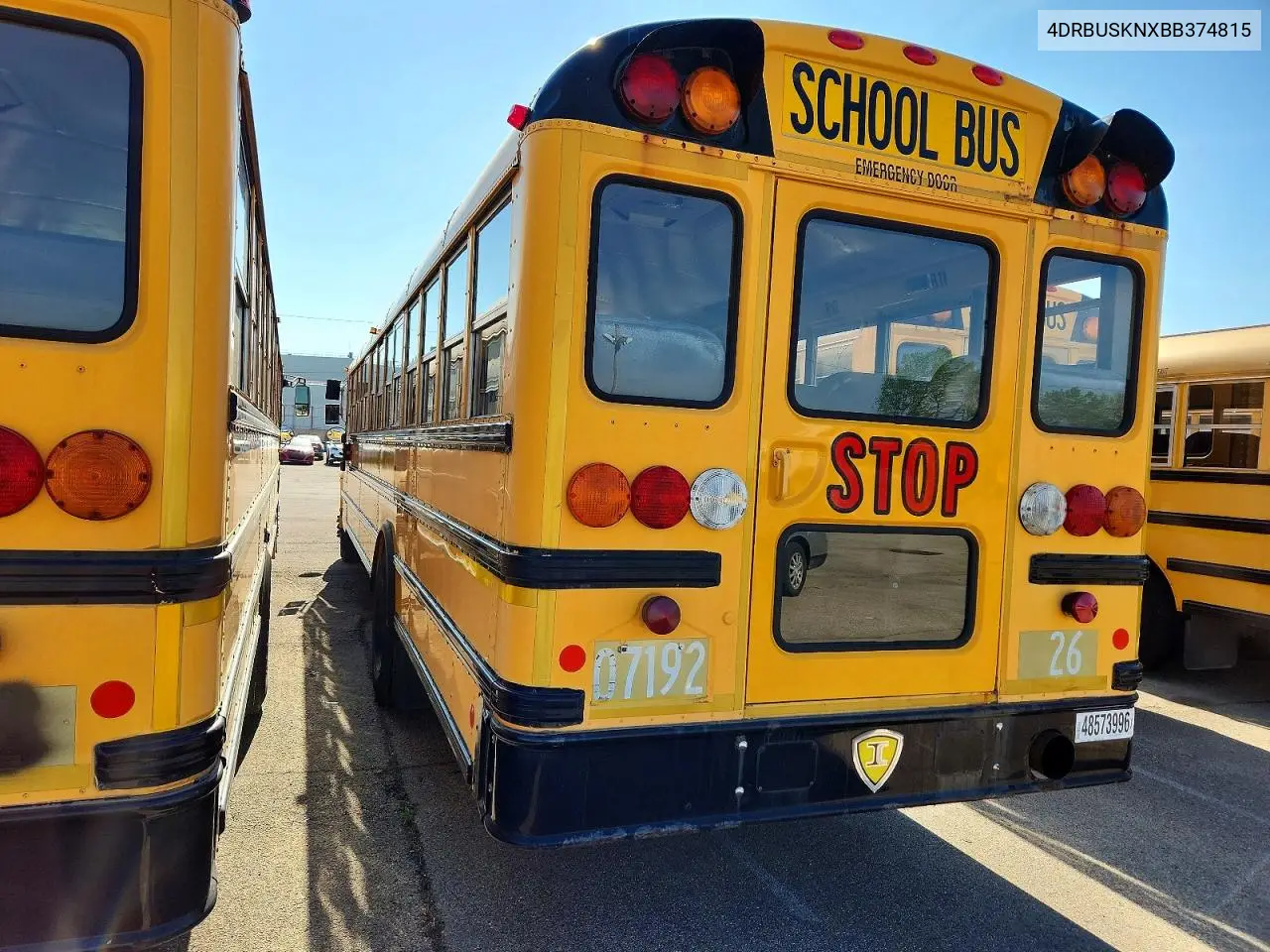 2011 Ic Corporation Ce Series School - School Bus VIN: 4DRBUSKNXBB374815 Lot: 48573996