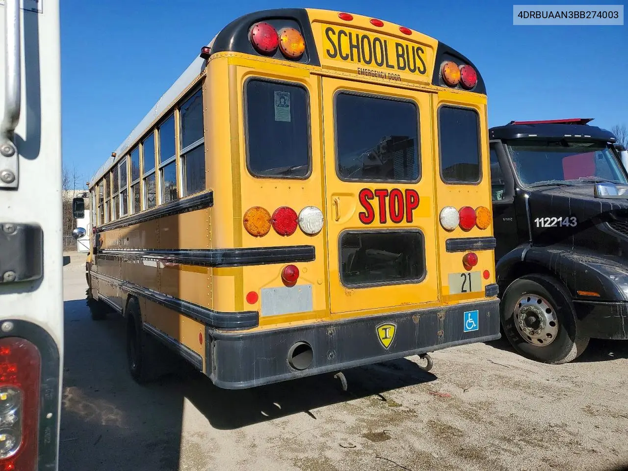 2011 Ic Corporation Ce Series School - School Bus VIN: 4DRBUAAN3BB274003 Lot: 73814025
