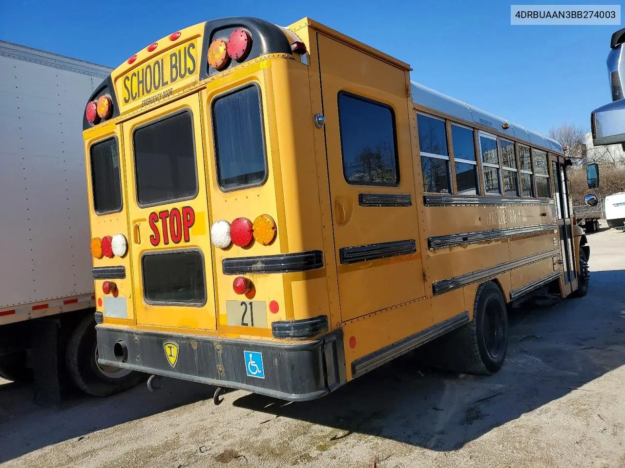 2011 Ic Corporation Ce Series School - School Bus VIN: 4DRBUAAN3BB274003 Lot: 73814025