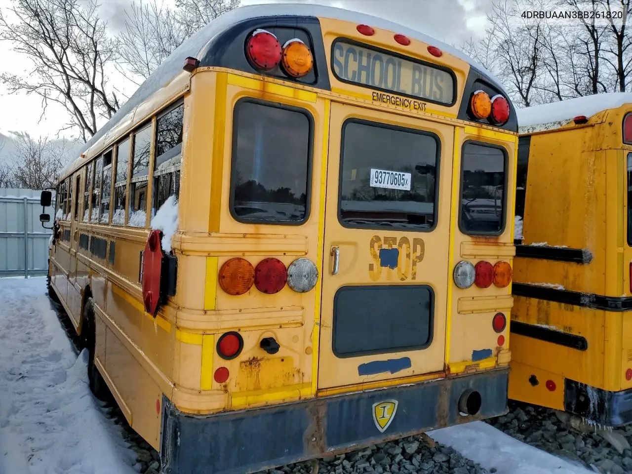 2011 Ic Bus Pb105 School Bus VIN: 4DRBUAAN3BB261820 Lot: 93770605
