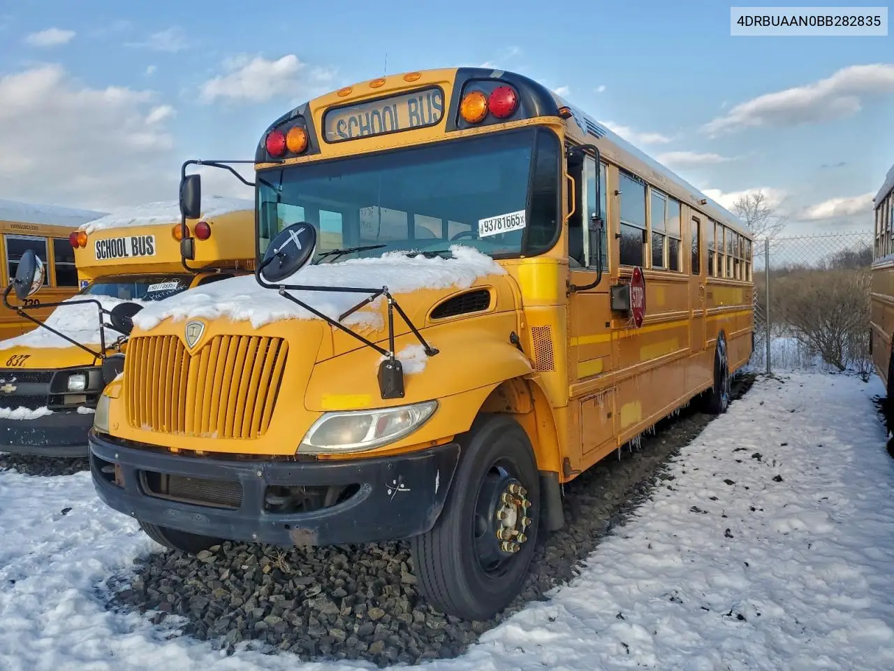 2011 Ic Pb105 School Bus VIN: 4DRBUAAN0BB282835 Lot: 93781665