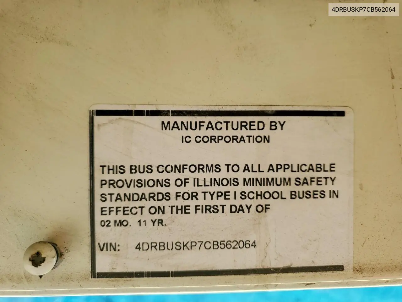 2012 Ic Corporation Ce Series School - School Bus VIN: 4DRBUSKP7CB562064 Lot: 51250226