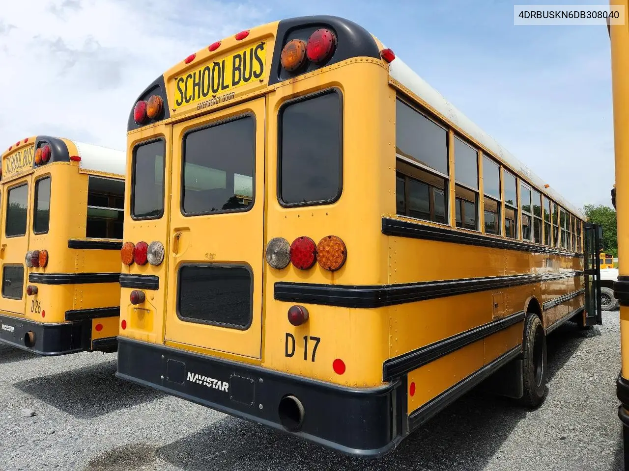 2013 Ic Corporation Ce Series School - School Bus VIN: 4DRBUSKN6DB308040 Lot: 58967026