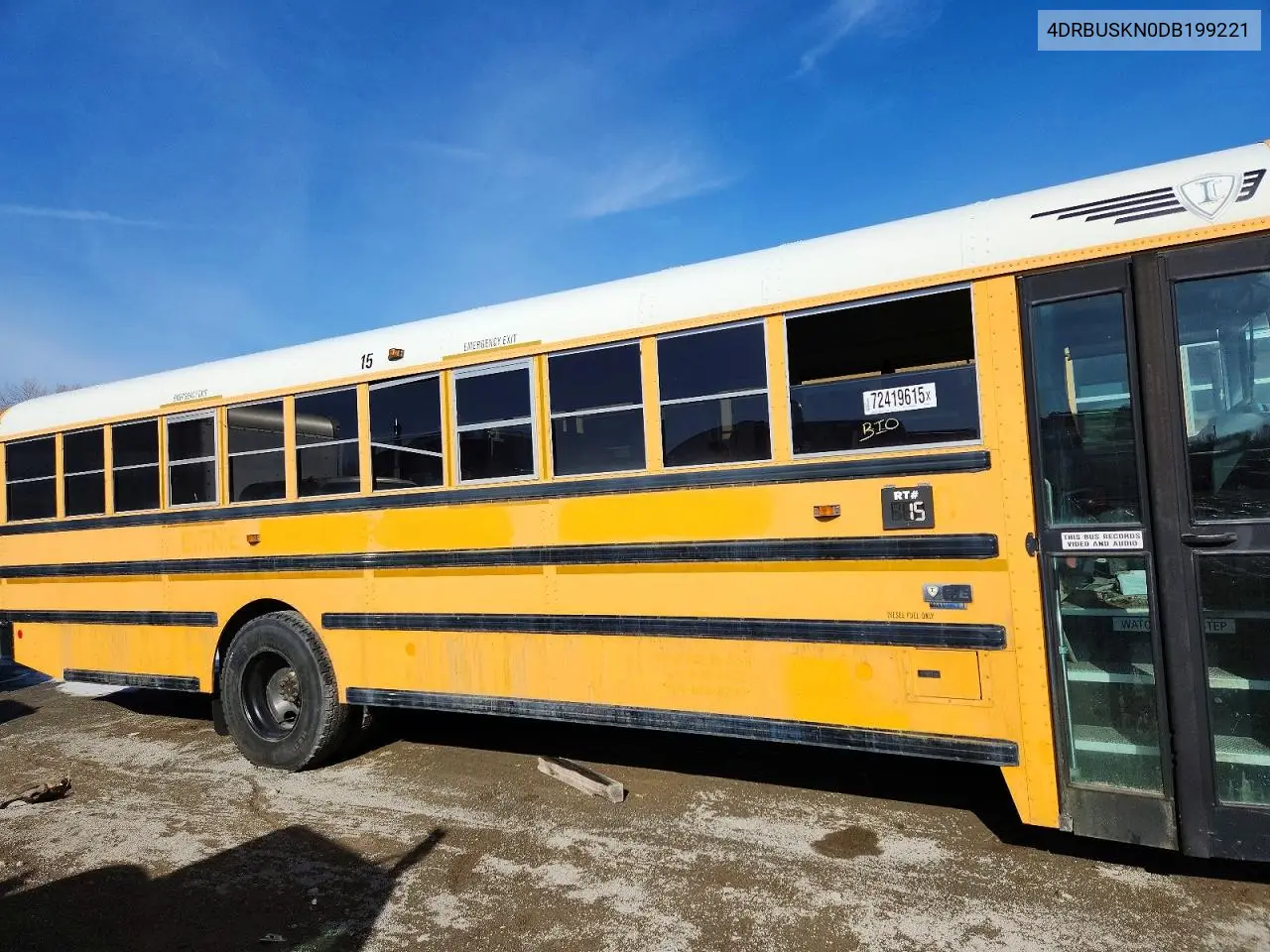 2013 Ic Corporation Ce Series School - School Bus VIN: 4DRBUSKN0DB199221 Lot: 72419615