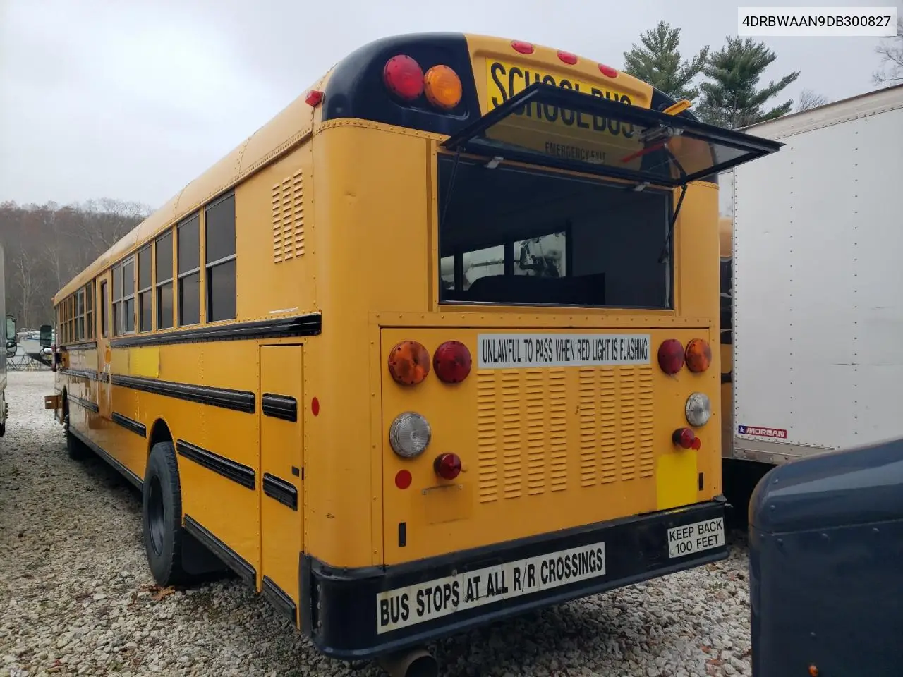 2013 Ic Corporation Re Series School - School Bus VIN: 4DRBWAAN9DB300827 Lot: 85951395