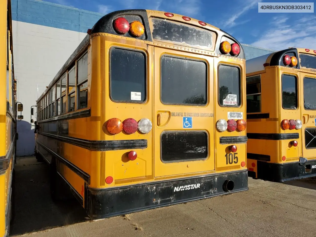 2013 Ic Corporation Ce Series School - School Bus VIN: 4DRBUSKN3DB303412 Lot: 90337005