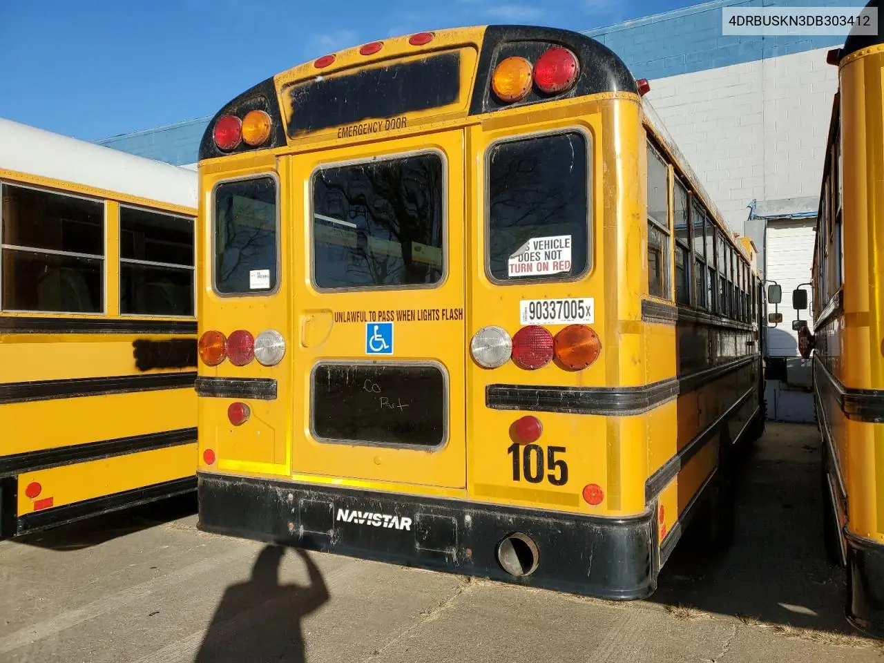2013 Ic Corporation Ce Series School - School Bus VIN: 4DRBUSKN3DB303412 Lot: 90337005