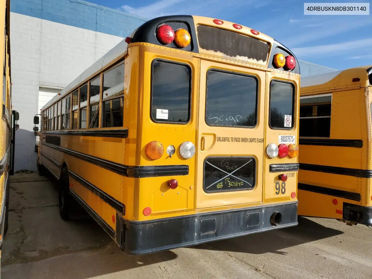 2013 Ic Corporation Ce Series School - School Bus VIN: 4DRBUSKN8DB301140 Lot: 90337675