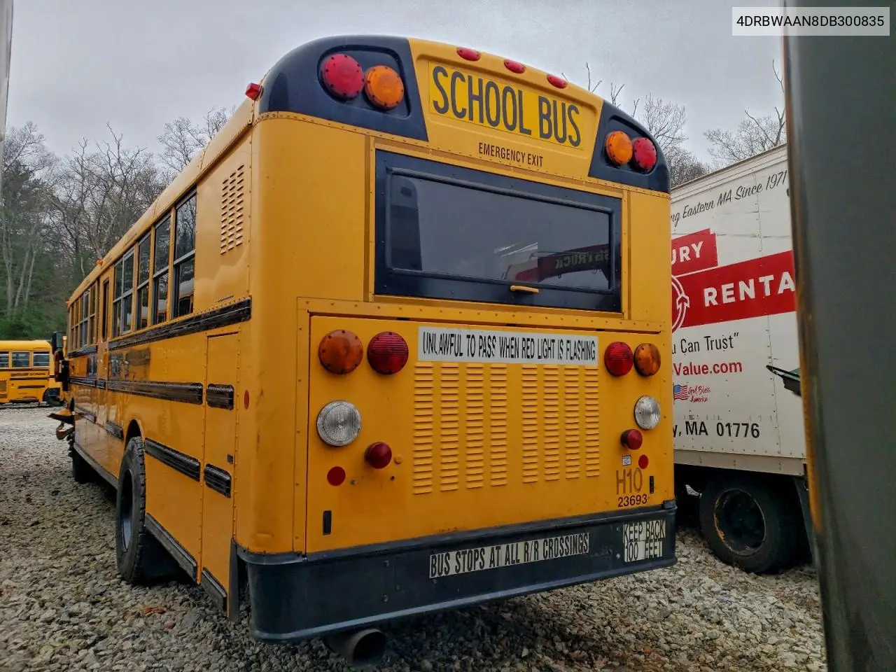2013 Ic Corporation Re Series School - School Bus VIN: 4DRBWAAN8DB300835 Lot: 92332635