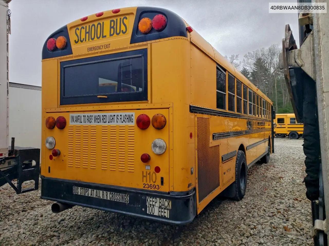 2013 Ic Corporation Re Series School - School Bus VIN: 4DRBWAAN8DB300835 Lot: 92332635