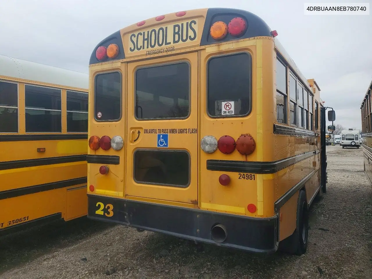 2014 Ic Corporation Ce Series School - School Bus VIN: 4DRBUAAN8EB780740 Lot: 41886196