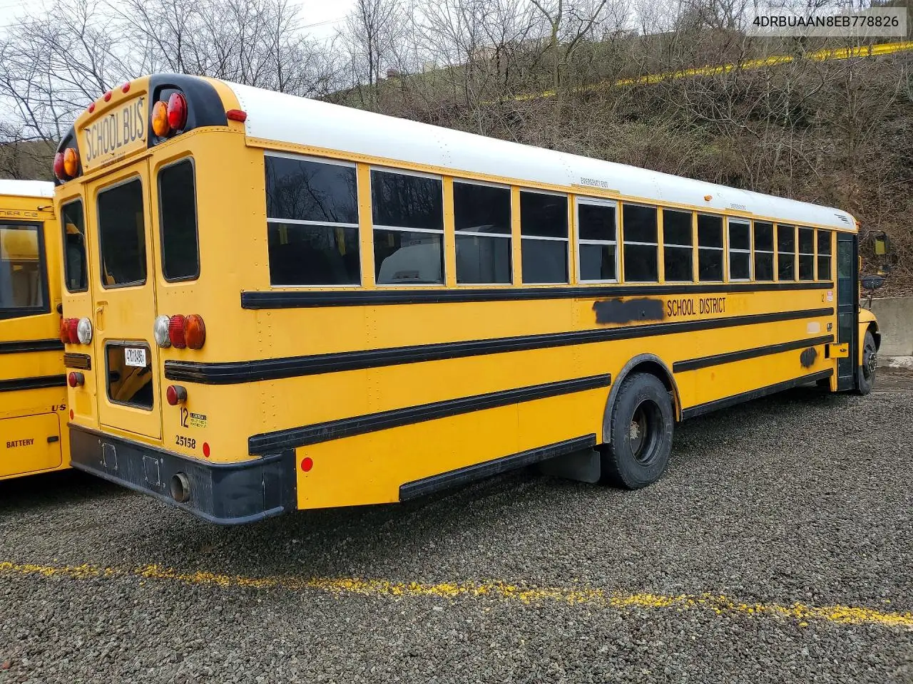 2014 Ic Corporation Ce Series School - School Bus VIN: 4DRBUAAN8EB778826 Lot: 47018496