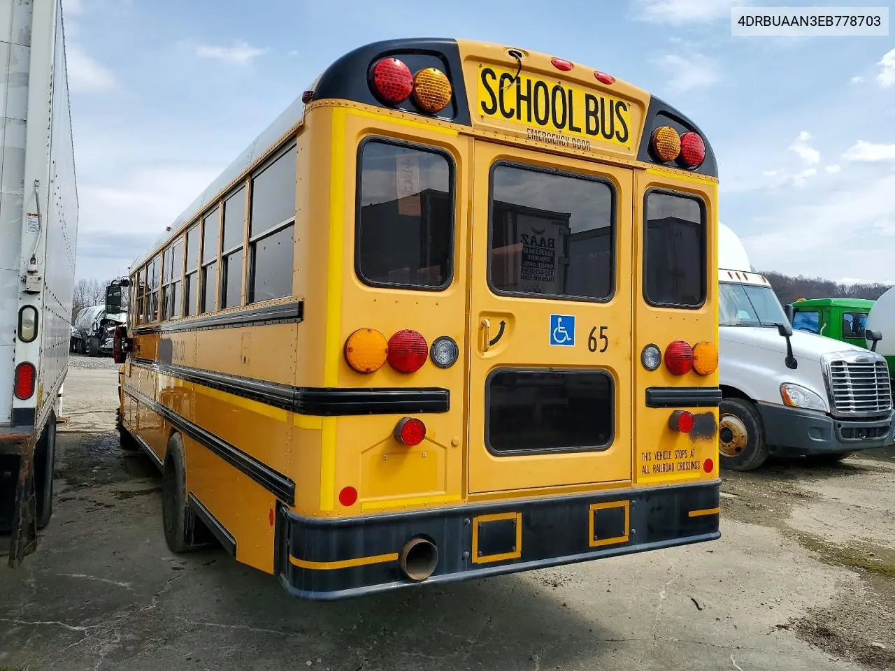 2014 Ic Corporation 3000 Ce VIN: 4DRBUAAN3EB778703 Lot: 47480196