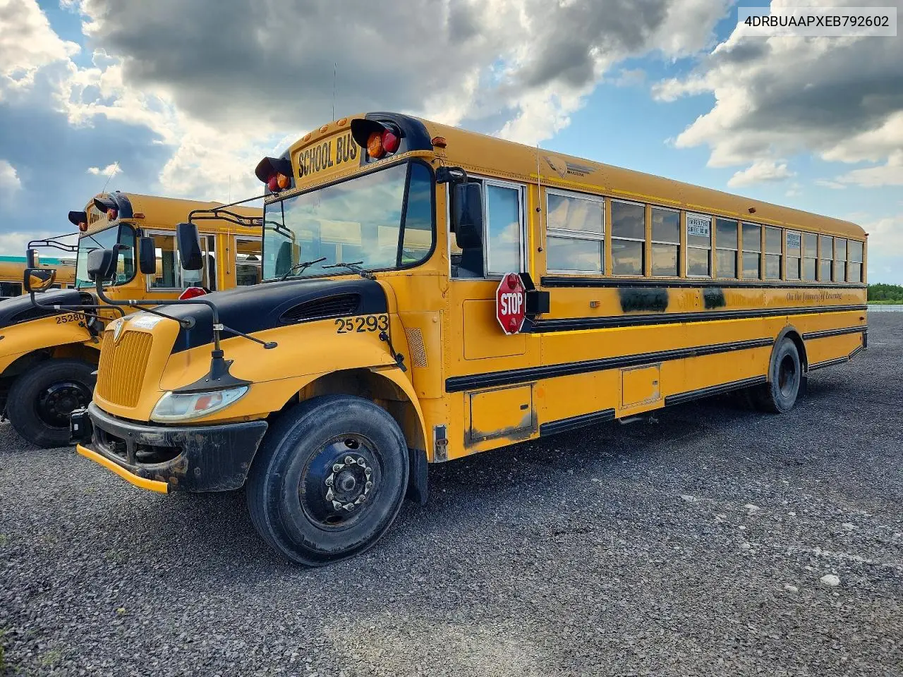2014 Ic Corporation Ce Series School - School Bus VIN: 4DRBUAAPXEB792602 Lot: 56178106