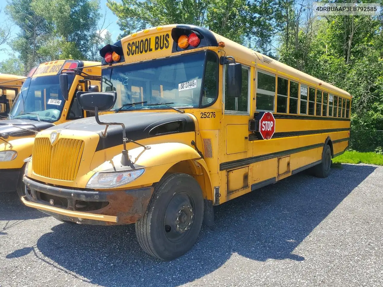 2014 Ic Corporation Ce Series School - School Bus VIN: 4DRBUAAP3EB792585 Lot: 58137446