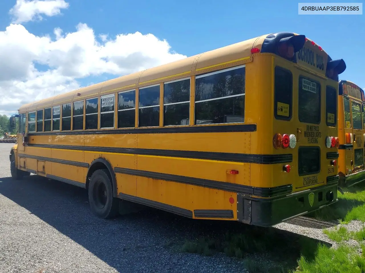 2014 Ic Corporation Ce Series School - School Bus VIN: 4DRBUAAP3EB792585 Lot: 58137446