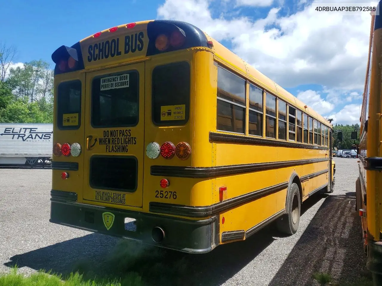 2014 Ic Corporation Ce Series School - School Bus VIN: 4DRBUAAP3EB792585 Lot: 58137446