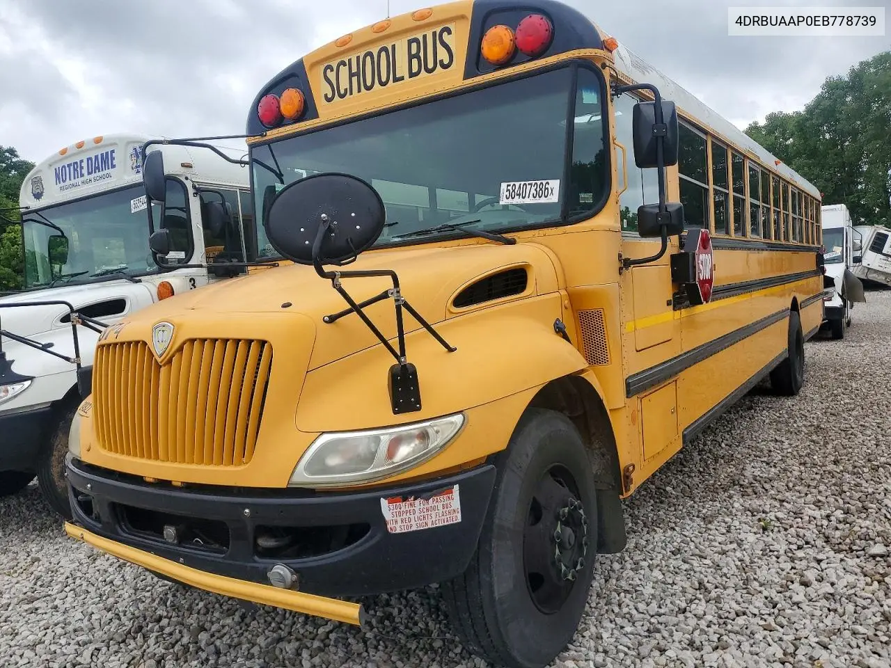 2014 Ic Corporation Ce Series School - School Bus VIN: 4DRBUAAP0EB778739 Lot: 58407386