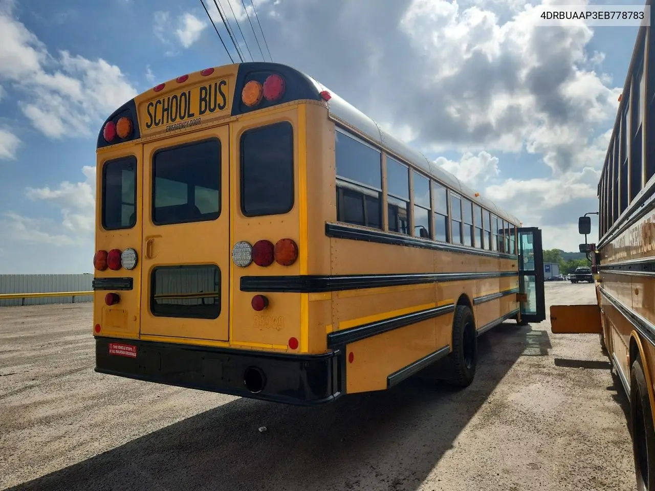2014 Ic Corporation Ce Series School - School Bus VIN: 4DRBUAAP3EB778783 Lot: 58839806
