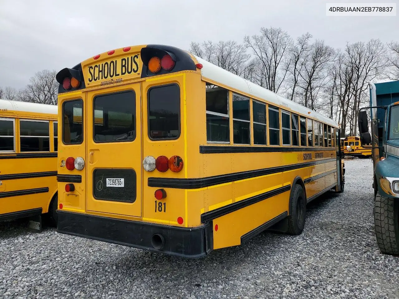 2014 Ic Corporation Ce Series School - School Bus VIN: 4DRBUAAN2EB778837 Lot: 72398765